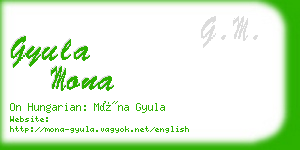 gyula mona business card